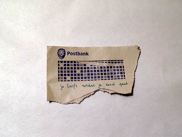 je leeft totdat je dood gaat